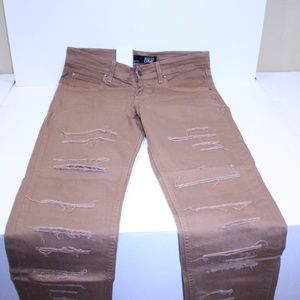 Men's Shredded Taper Fit Pant Beige 28 x 28